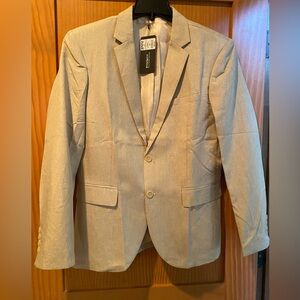 Men’s Linen 2 Button Blazer Sport Coat/ Elite Spirit NWT Size Small